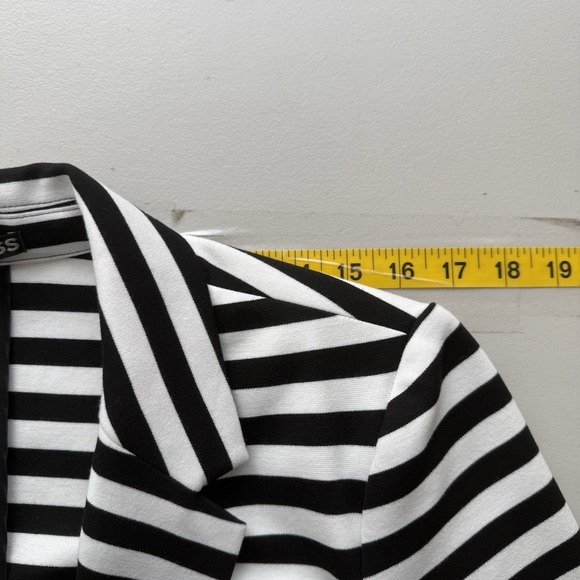 Express Blazer Womens M Ponte Knit Striped Jacket 1 Button Office Career NWT - Picture 9 of 12